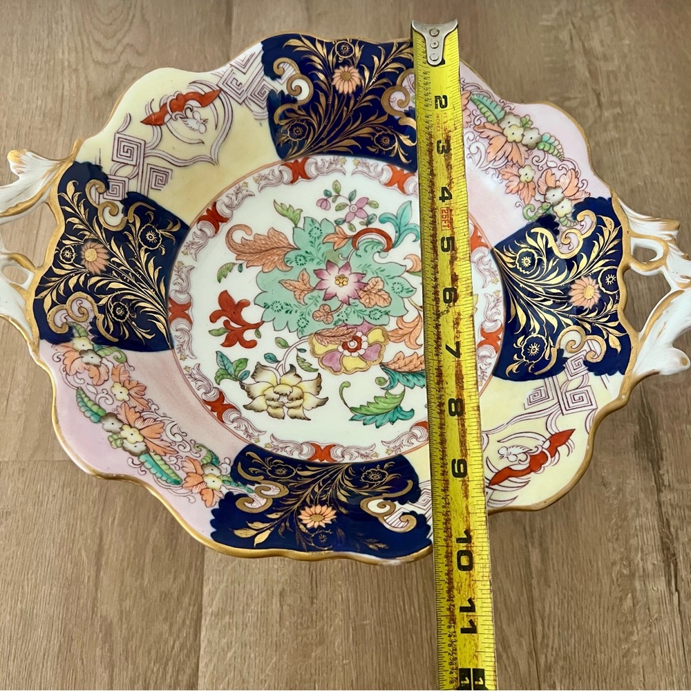 RARE Antique J Allsup 16 St Paul's Church Yard London Imari Footed Dish Plater - Picture 14 of 14